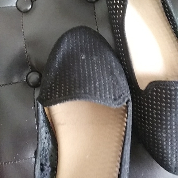 Torrid Black Faux Suede Perforated Loafers - Picture 5 of 8